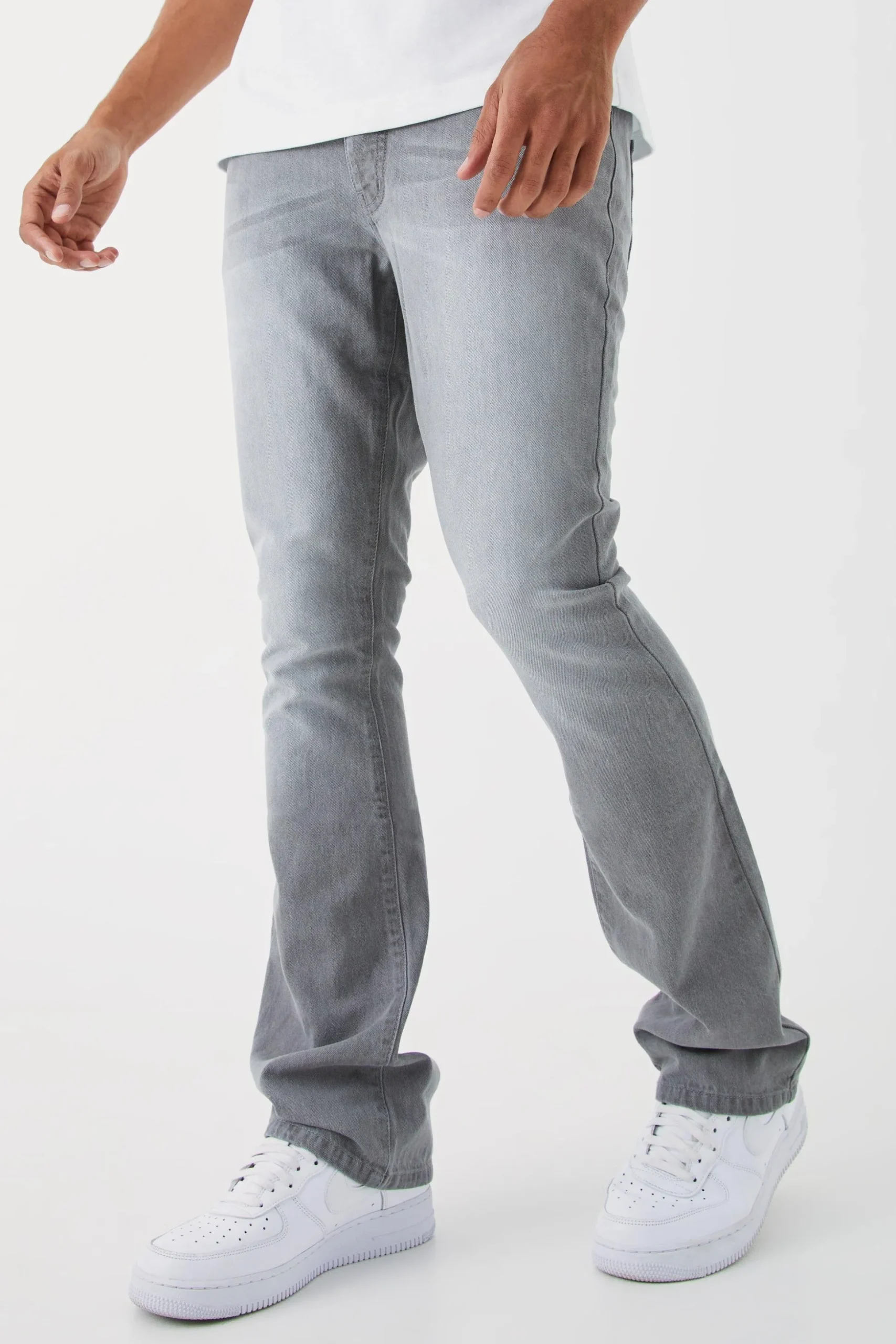 Slim Rigid Flare Jean | BoohooMAN UK