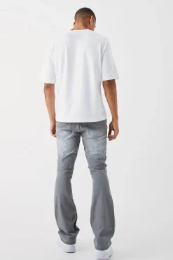 Slim Rigid Flare Jean | BoohooMAN UK