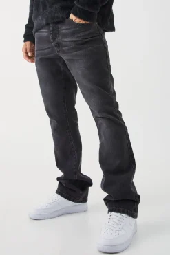 Slim Rigid Flare Jean | BoohooMAN UK