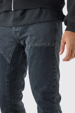 Slim Rigid Flare Overdye Carpenter Jeans | BoohooMAN UK
