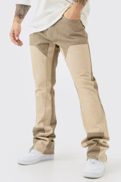 Slim Rigid Flare Overdye Carpenter Jeans | BoohooMAN UK