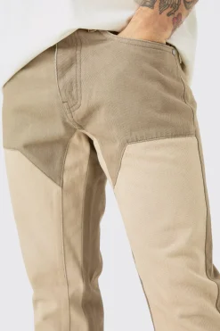 Slim Rigid Flare Overdye Carpenter Jeans | BoohooMAN UK