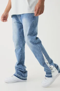 Slim Rigid Flare Pu Gusset Jeans | BoohooMAN UK