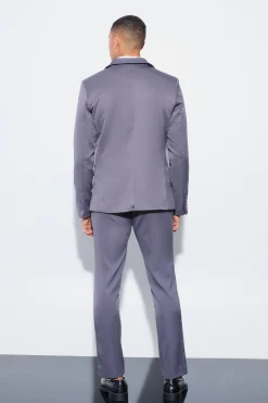 Slim Satin Suit | BoohooMAN UK