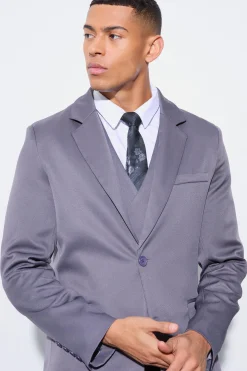 Slim Satin Suit | BoohooMAN UK
