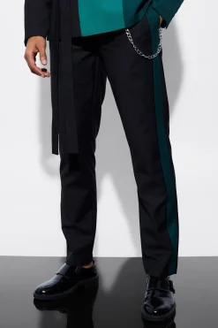 Slim Side Panel Suit Trousers | BoohooMAN UK