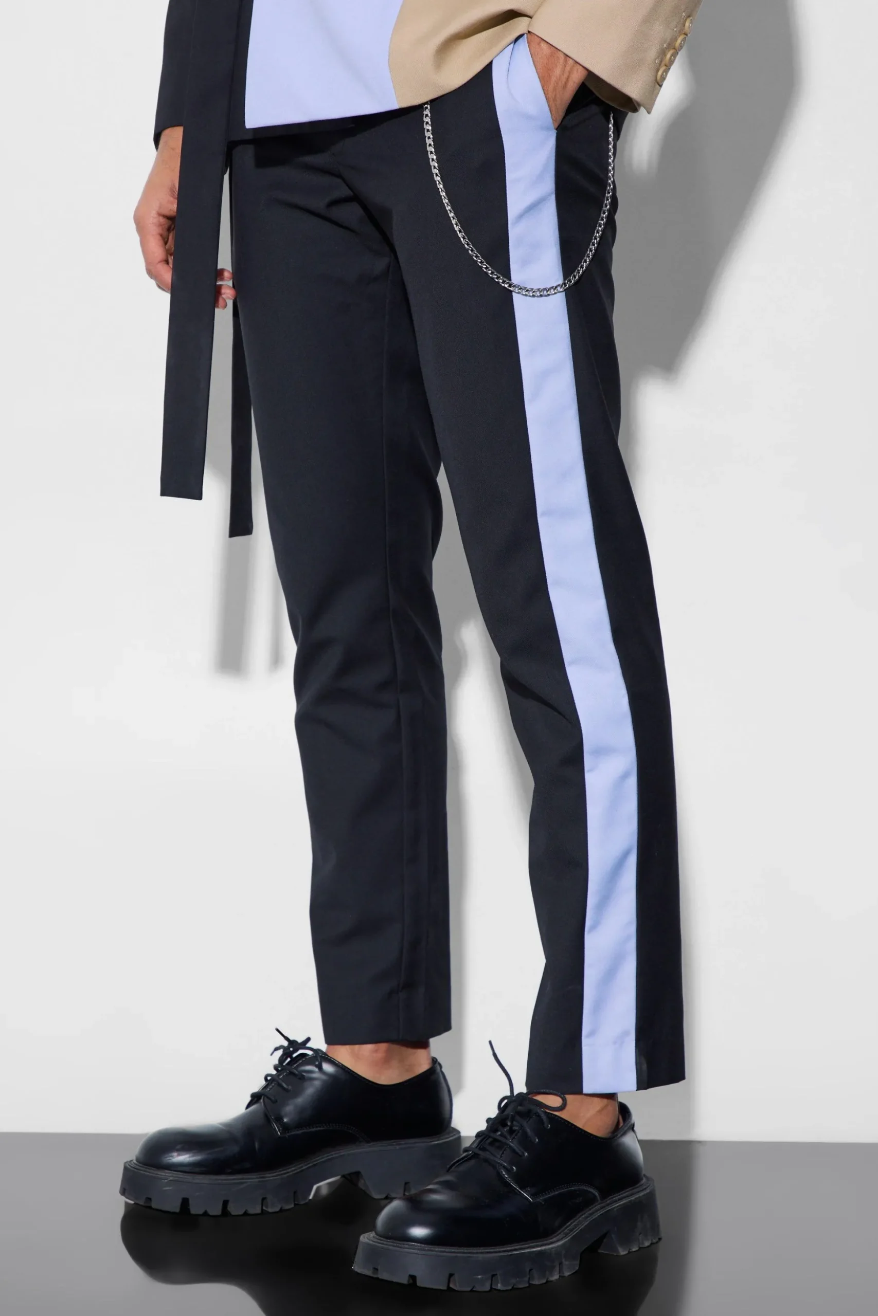Slim Side Panel Suit Trousers | BoohooMAN UK
