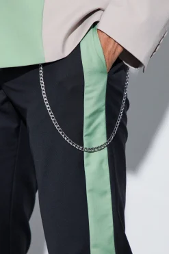 Slim Side Panel Suit Trousers | BoohooMAN UK