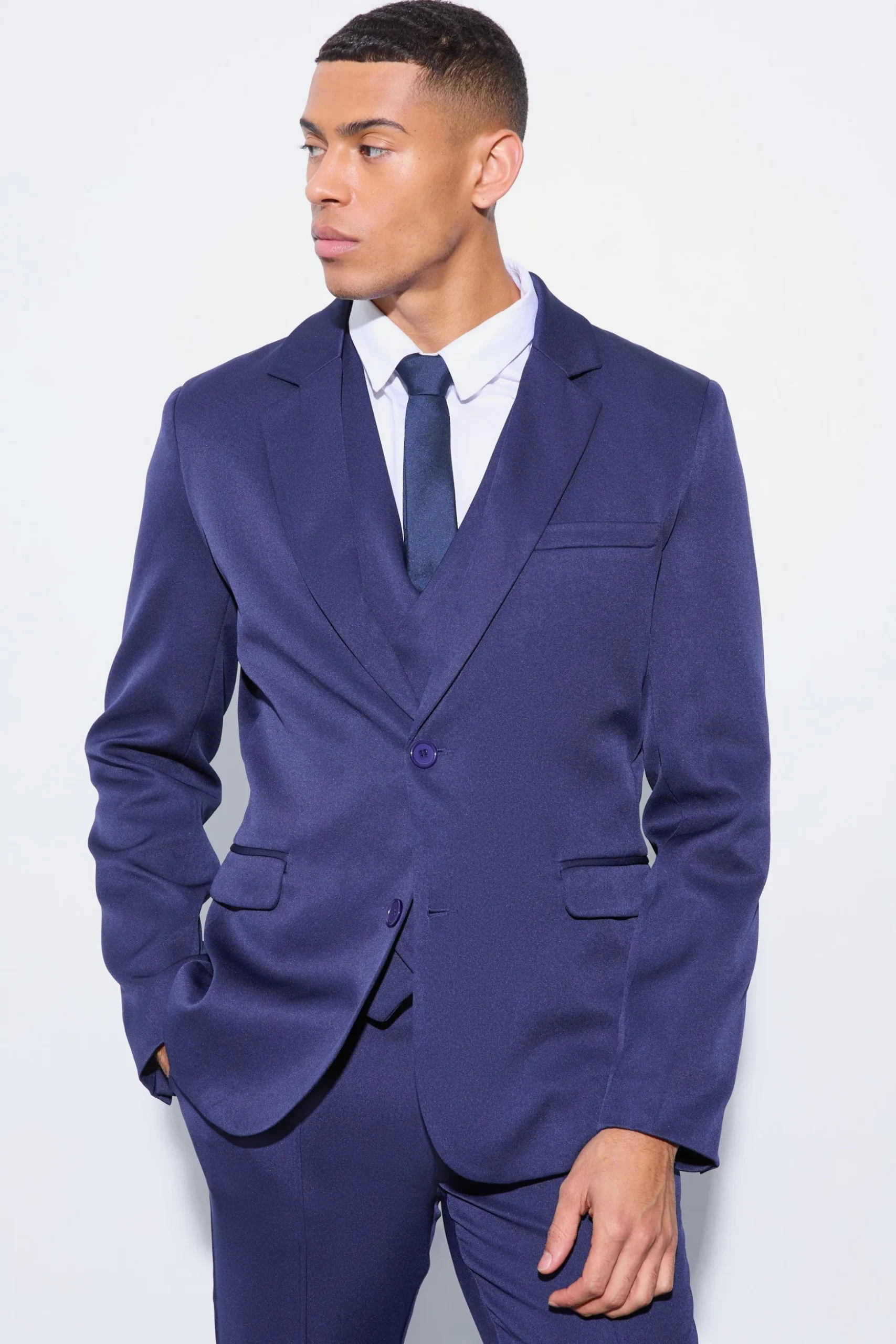 Slim Single Breasted Blazer | BoohooMAN UK