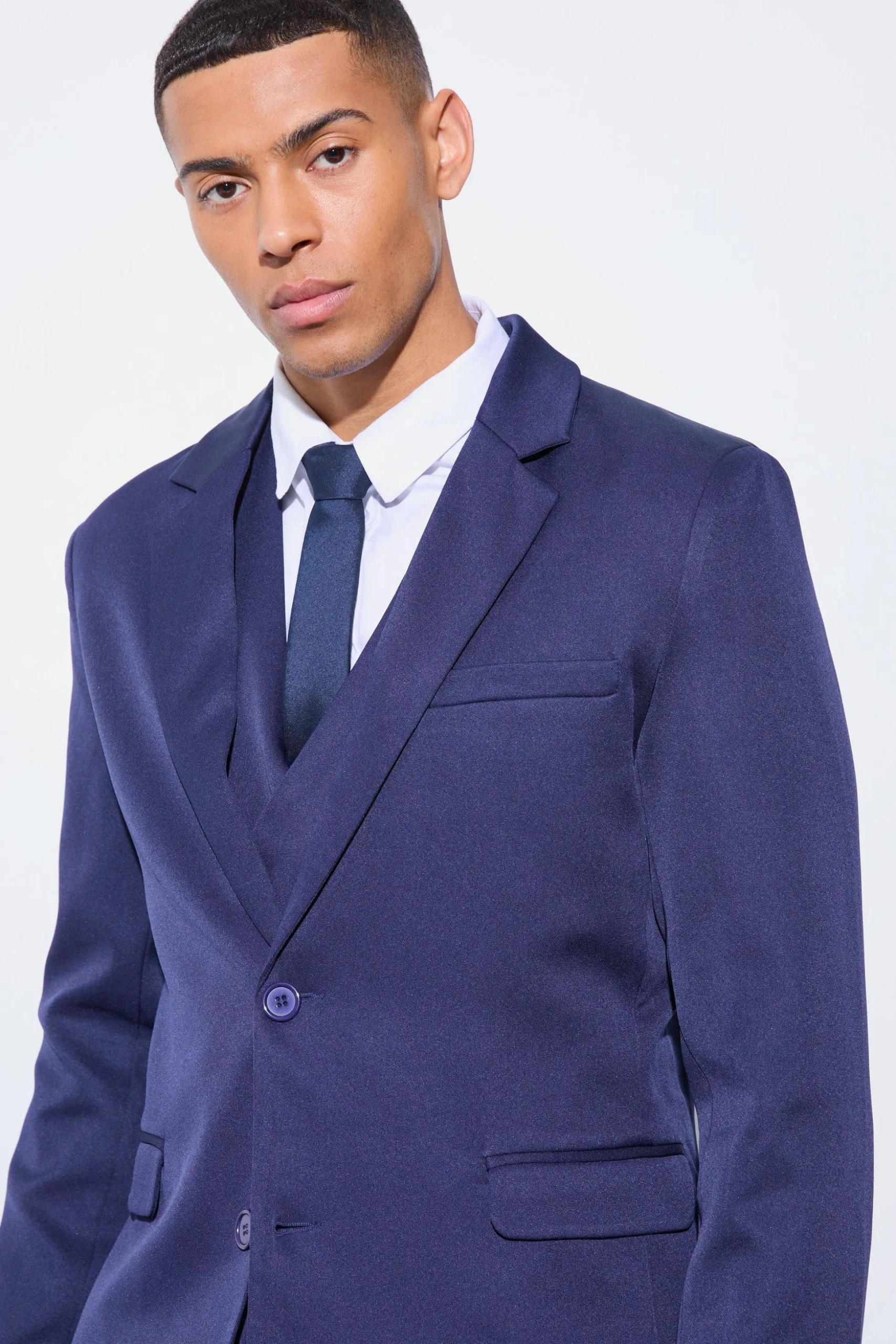 Slim Single Breasted Blazer | BoohooMAN UK