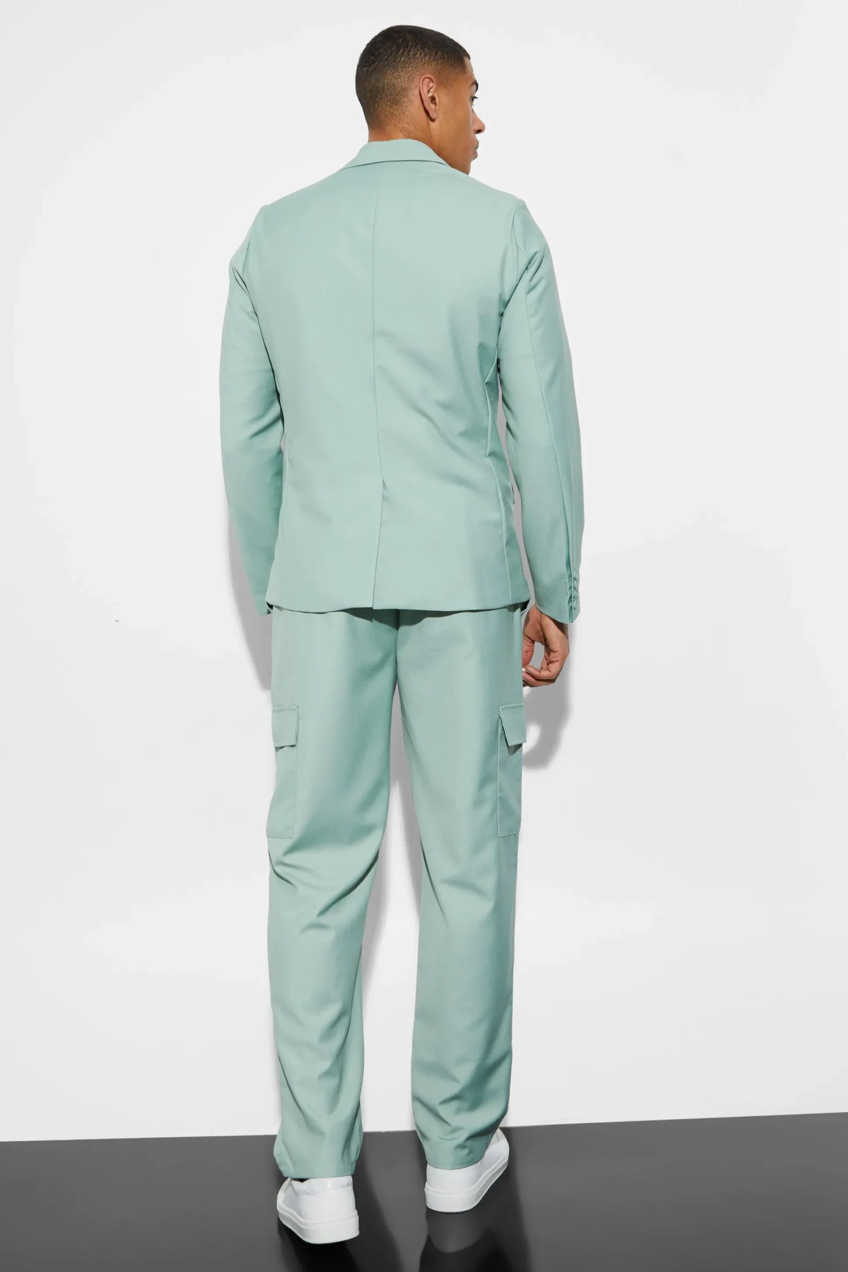 Slim Single Breasted Cargo Suit Jacket | BoohooMAN UK
