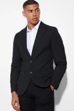 Slim Single Breasted Suit Jacket | BoohooMAN UK