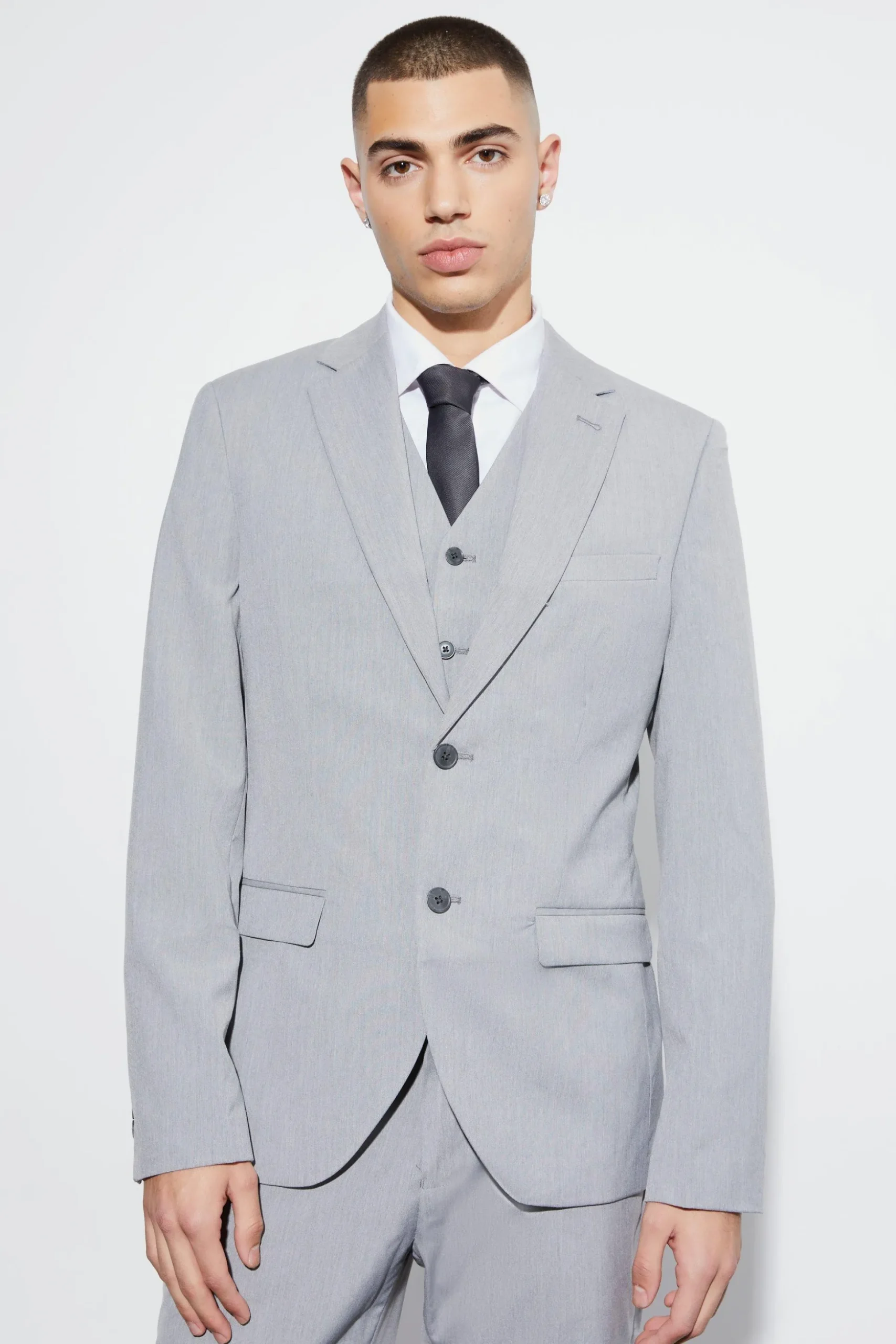 Slim Single Breasted Suit Jacket | BoohooMAN UK