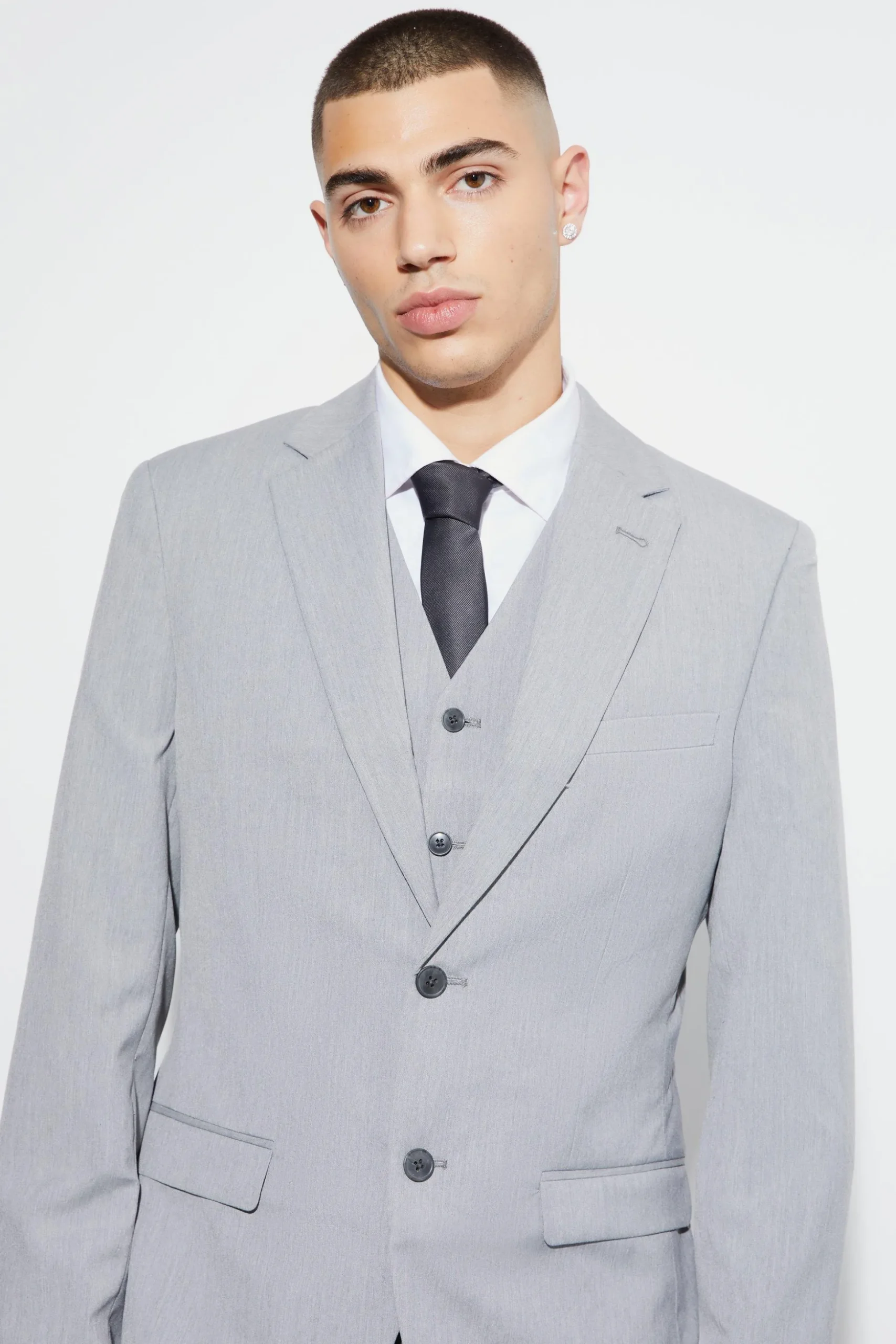Slim Single Breasted Suit Jacket | BoohooMAN UK