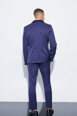 Slim Single Breasted Three Piece Suit | BoohooMAN UK