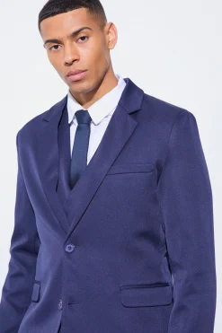 Slim Single Breasted Three Piece Suit | BoohooMAN UK