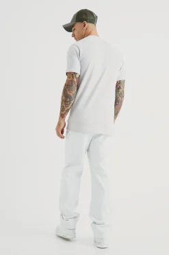 Slim Slub Textured T-shirt | BoohooMAN UK