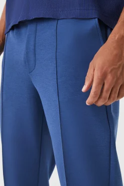 Slim Smart Jersey Pintuck Jogger Trousers | BoohooMAN UK
