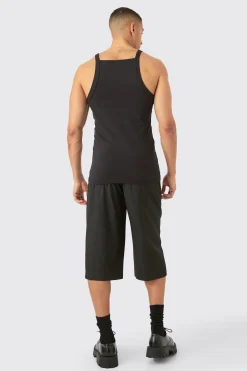 Slim Straight Neck Vest | BoohooMAN UK