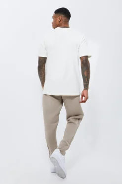 Slim Tapered Bonded Scuba Jogger | BoohooMAN UK