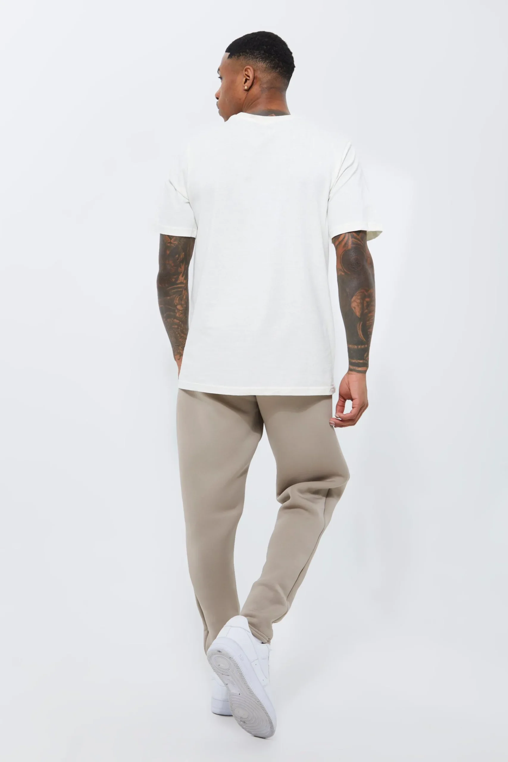 Slim Tapered Bonded Scuba Jogger | BoohooMAN UK
