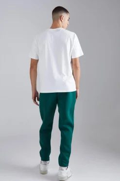 Slim Tapered Bonded Scuba Jogger | BoohooMAN UK