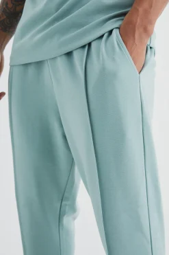 Slim Tapered Elastic Waist Pintuck Crop Jogger | BoohooMAN UK