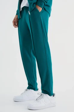 Slim Tapered Elastic Waist Pintuck Crop Jogger | BoohooMAN UK