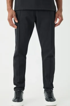 Slim Tapered Interlock Pintuck Jogger | BoohooMAN UK