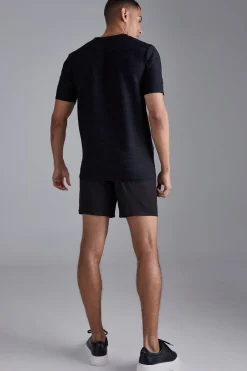 Slim Textured T-shirt | BoohooMAN UK