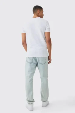 Slim Textured T-shirt | BoohooMAN UK