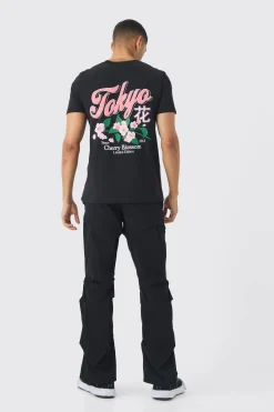 Slim Tokyo Puff Print Print T-Shirt | BoohooMAN UK