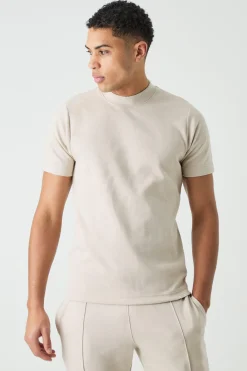 Slim T-shirt & Jogger Interlock Set | BoohooMAN UK