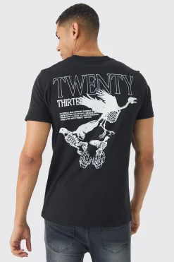 Slim Twenty Thirteen Print T-Shirt | BoohooMAN UK