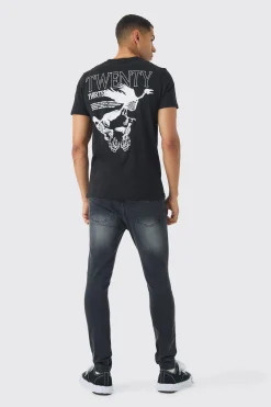 Slim Twenty Thirteen Print T-Shirt | BoohooMAN UK