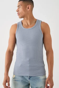 Slim Waffle Vest | BoohooMAN UK