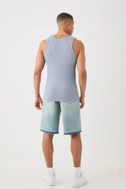 Slim Waffle Vest | BoohooMAN UK