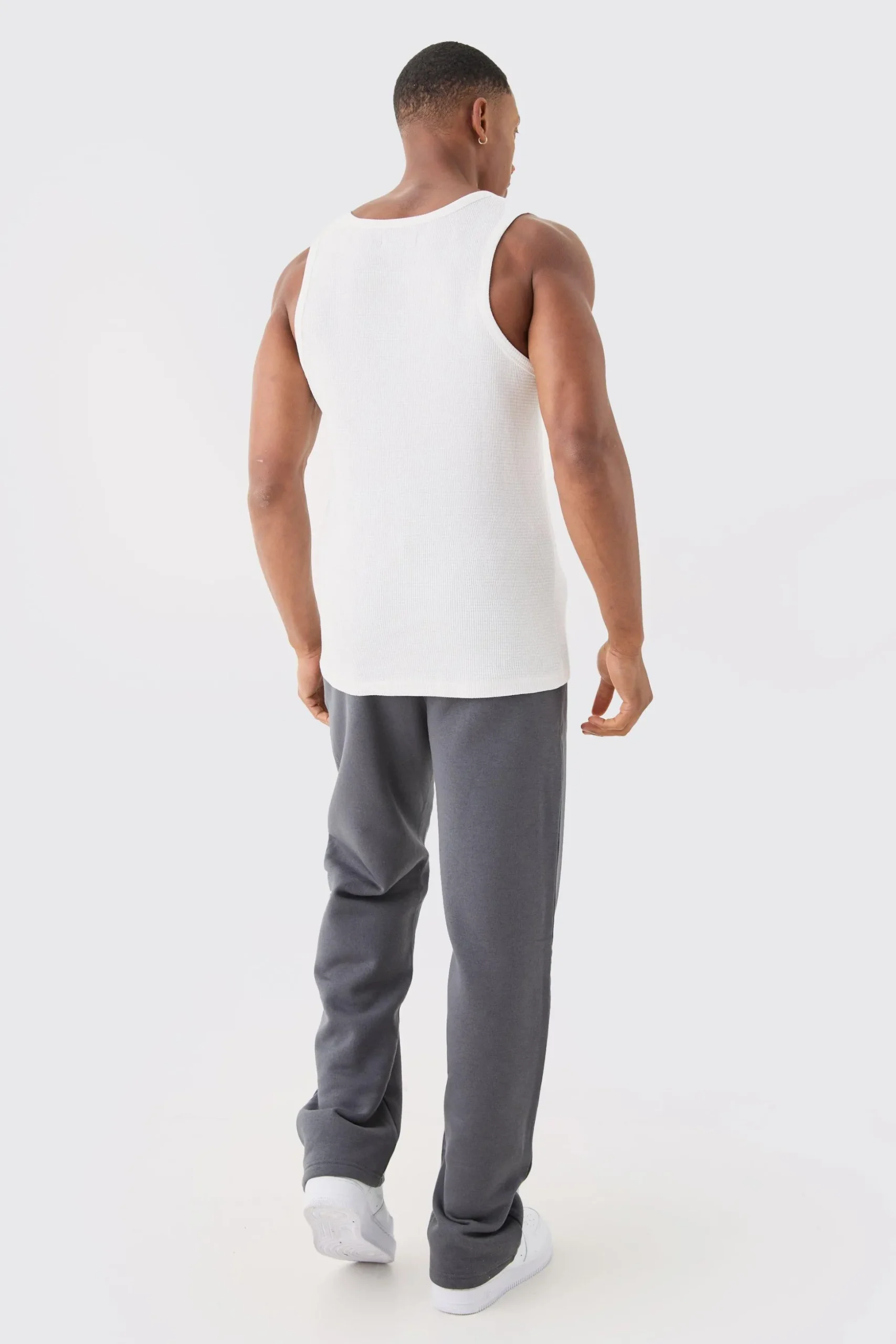 Slim Waffle Vest | BoohooMAN UK