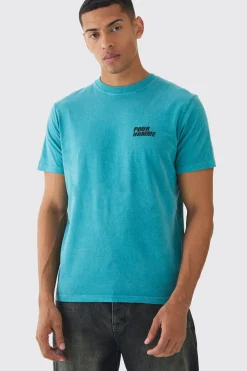 Slim Washed Pour Homme T-Shirt | BoohooMAN UK