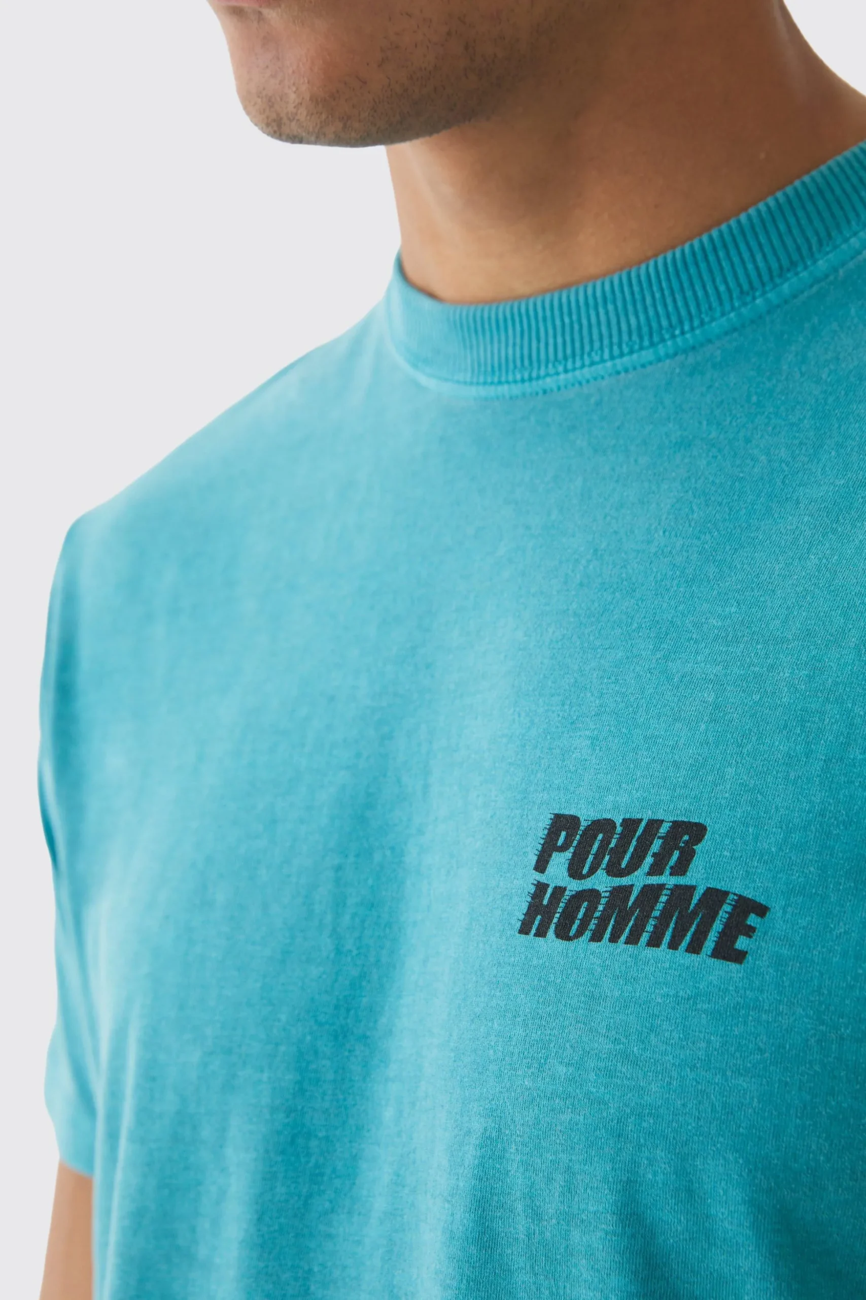 Slim Washed Pour Homme T-Shirt | BoohooMAN UK