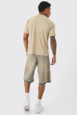 Slim Washed Western Print T-shirt | BoohooMAN UK