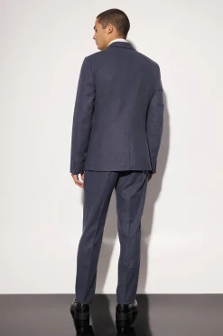 Slim Wool Tweed Single Breasted Suit Jacket | BoohooMAN UK