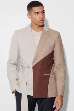 Slim Wrap Panel Suit | BoohooMAN UK