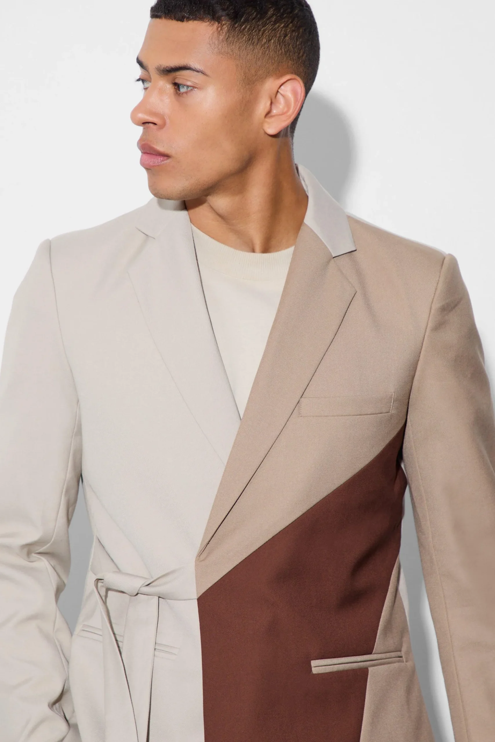 Slim Wrap Panel Suit | BoohooMAN UK