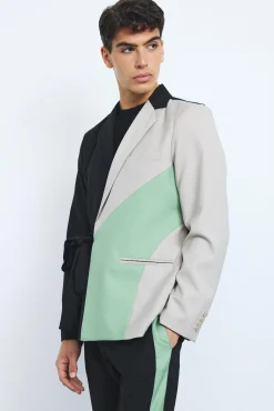 Slim Wrap Panel Suit Jacket | BoohooMAN UK