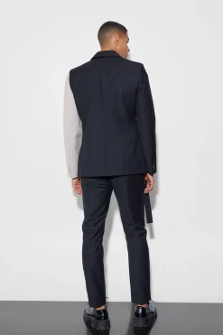 Slim Wrap Panel Suit Jacket | BoohooMAN UK
