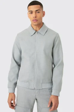 Smart Harrington Jacket | BoohooMAN UK