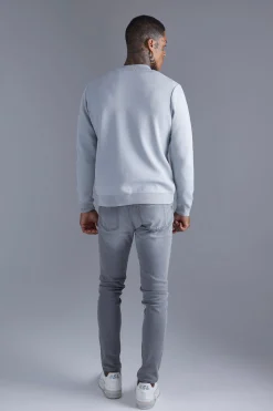 Smart Knitted Bomber | BoohooMAN UK