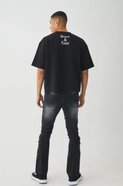 Smart Oversized Boxy Embroidered Interlock T-shirt | BoohooMAN UK
