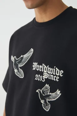 Smart Oversized Boxy Embroidered Interlock T-shirt | BoohooMAN UK